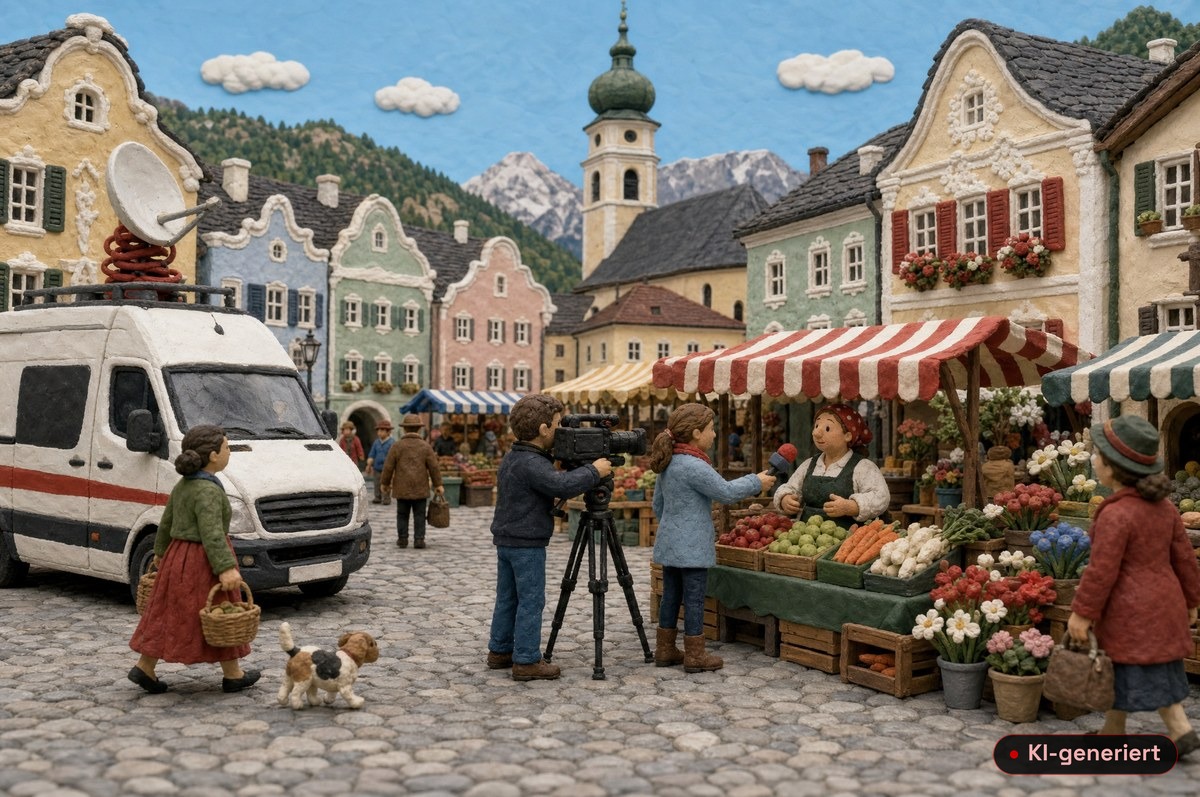Derselbe Marktplatz in Knetoptik